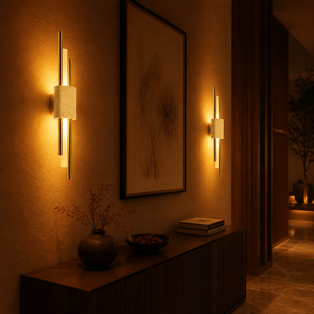 Minimalist Marble LED Wall Sconce - Image 5