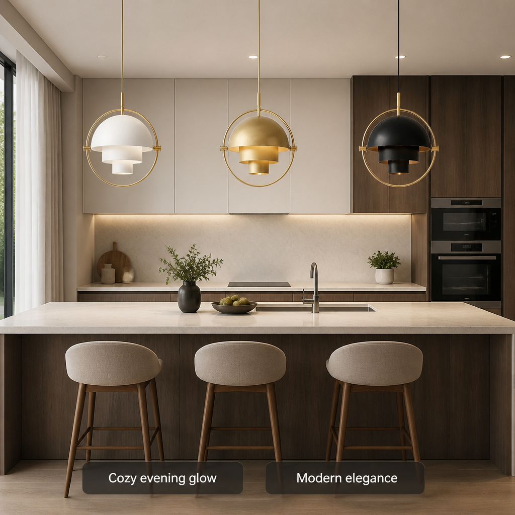 Scandinavian Iron & Glass Pendant Light - Image 2