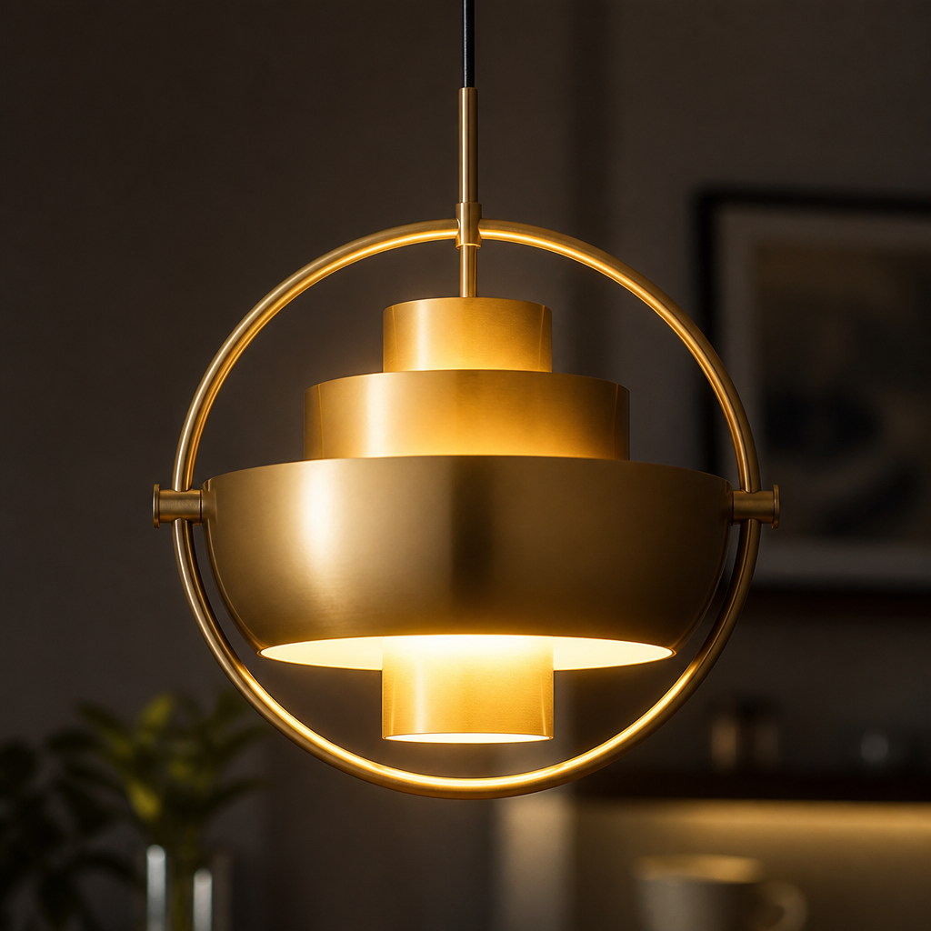 Scandinavian Iron & Glass Pendant Light - Image 4