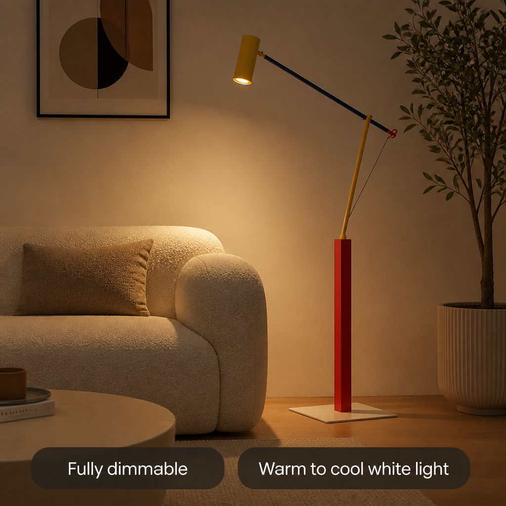 Scandinavian LED Long Arm Floor Lamp - Image 2