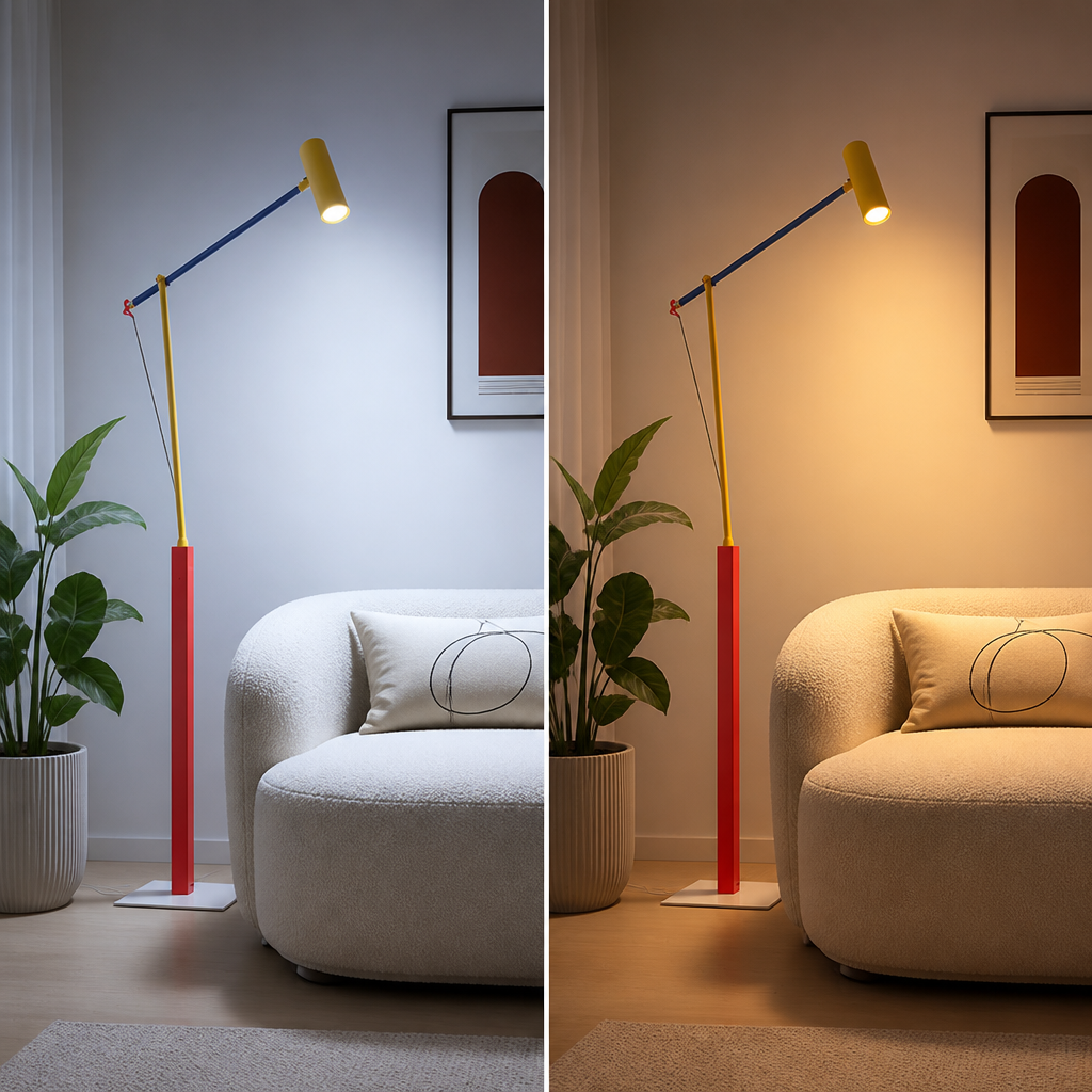 Scandinavian LED Long Arm Floor Lamp - Image 3