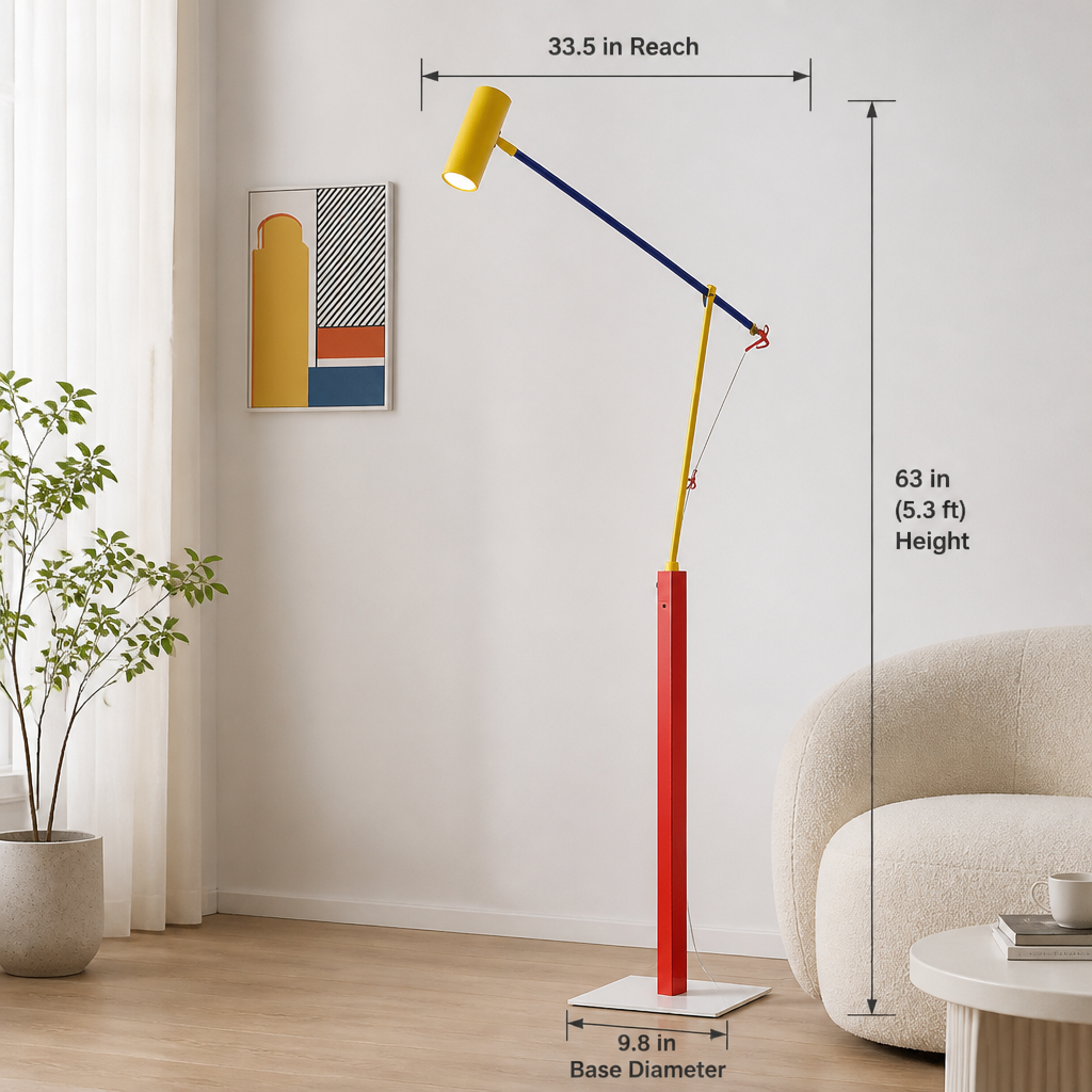 Scandinavian LED Long Arm Floor Lamp - Image 8